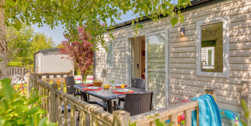 mobil-home familial - camping la plage