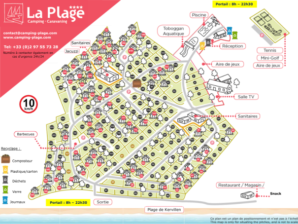 plan camping la plage